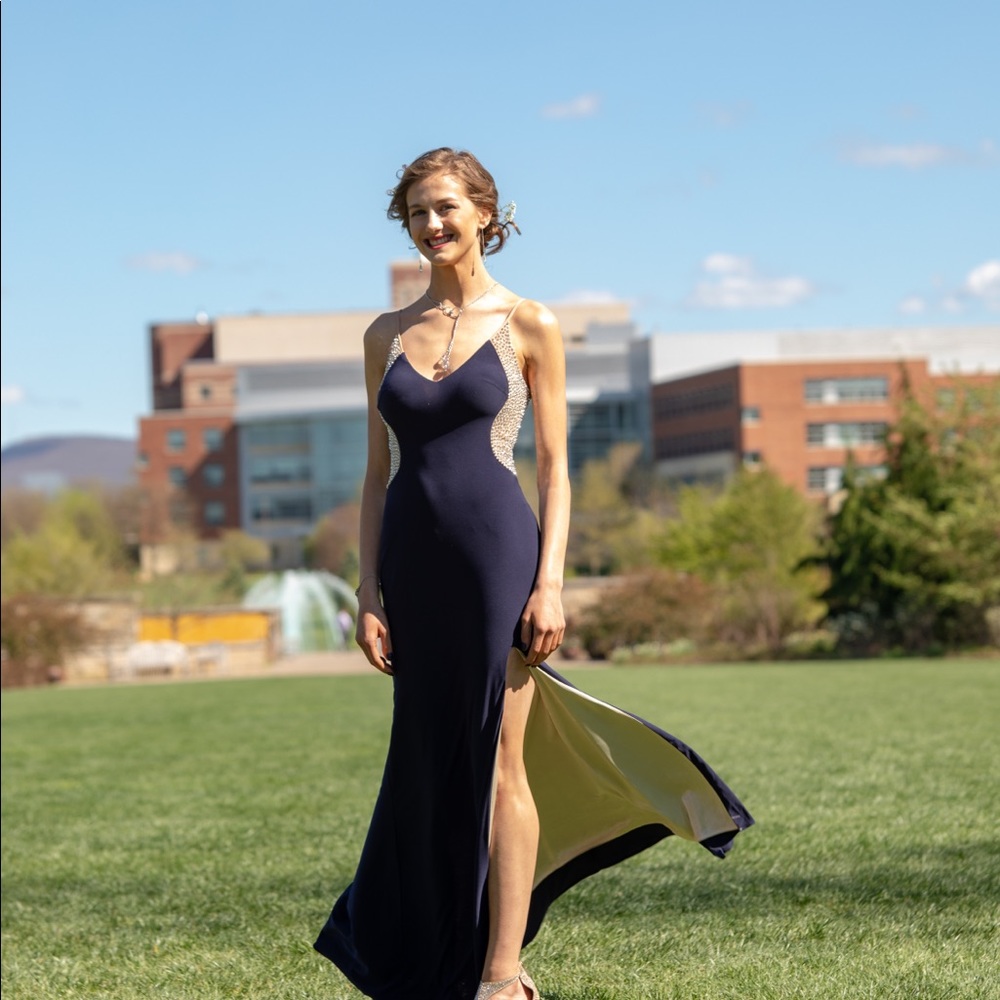 Navy Blue Prom Dress